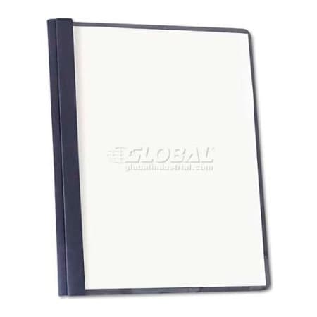 Universal Clear Front Report Cover, Tang Fasteners, Letter Size, Dark Blue, 25/Box UNV57122***